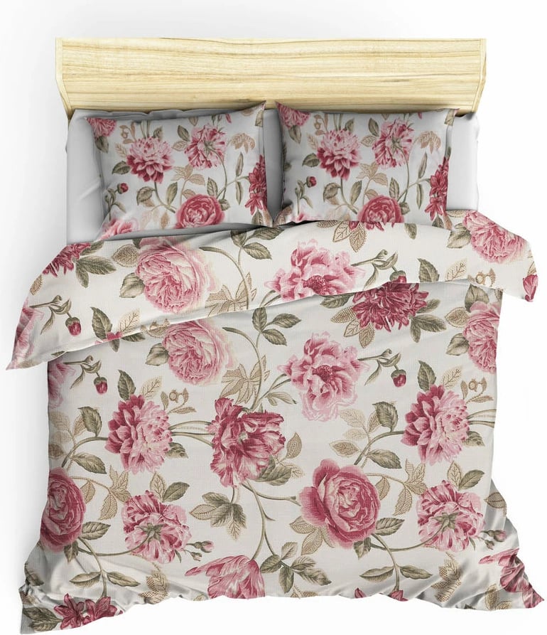 Set mbulesë për jorgan Super King, L'essentiel, Care, rozë, krem, jeshile Set mbulesë për jorgan Super King, L'essentiel, Care, rozë, krem, jeshile