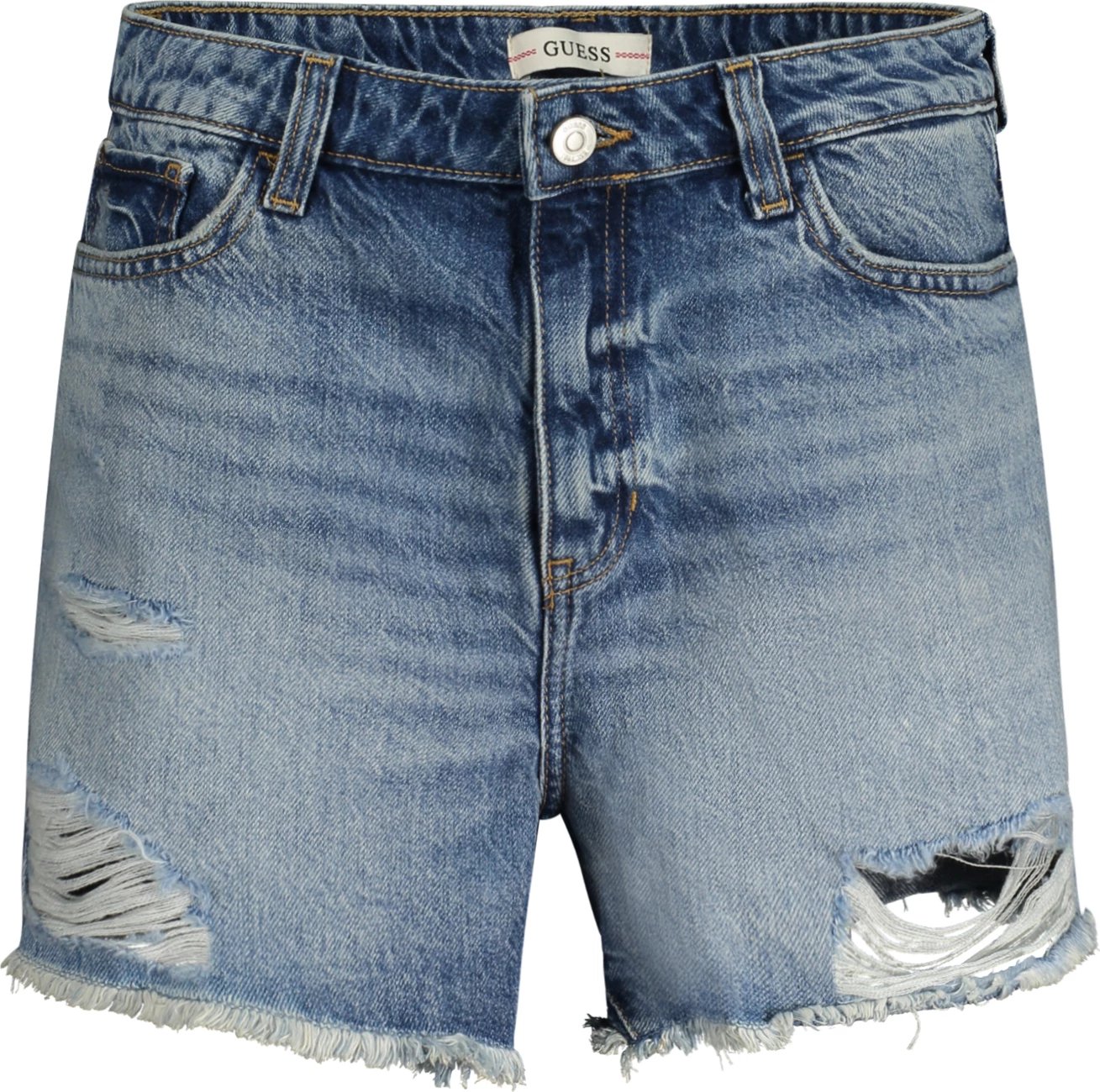 Shorce xhinsi për femra GUESS JEANS, të kaltërta