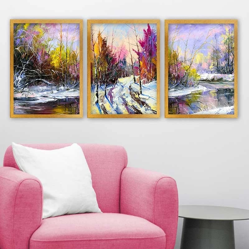 Pikturë dekorative me kornizë (3 copë), Wallity, 3AC_6541785_3545