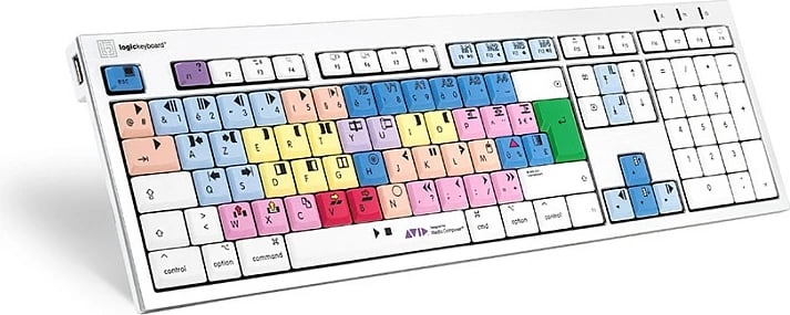Tastierë LogicKeyboard ALBA FR për Mac, me kabllo, layout AZERTY, multingjyrëshe
