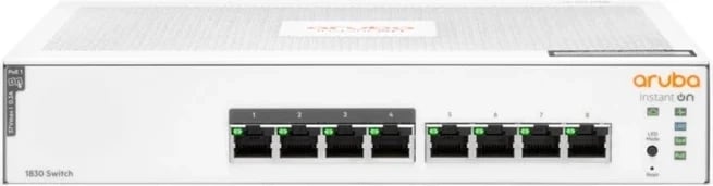 Switch HPE, 8x porte LAN,/PoE, 65W, e bardhë