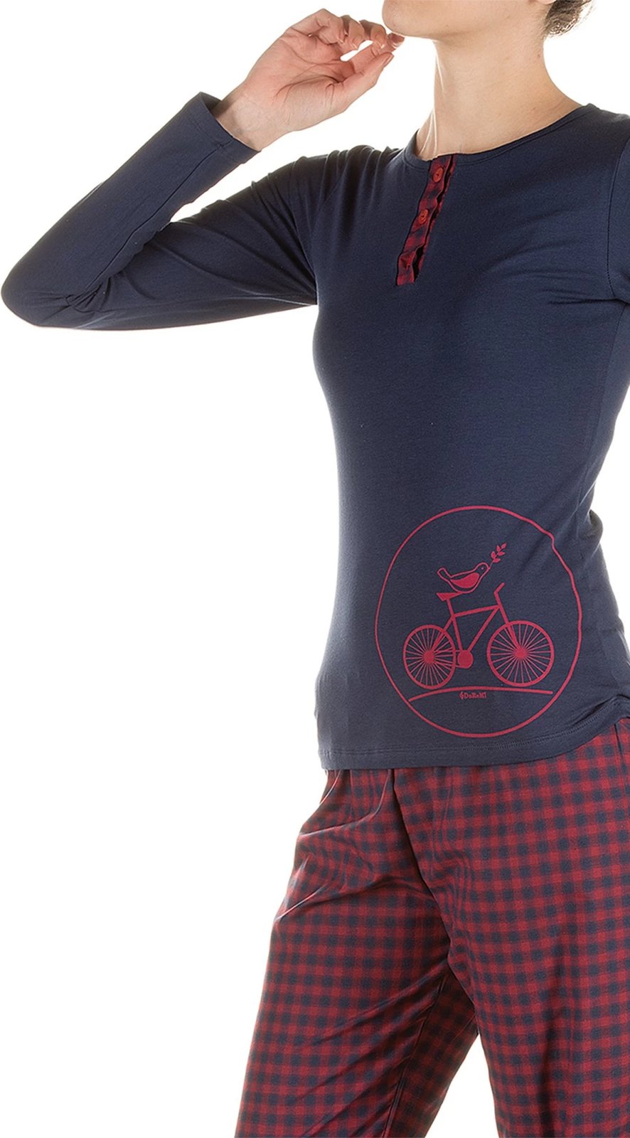 Set pizhamash për gra, ngjyrë navy blue, Jumeon, 002-000538