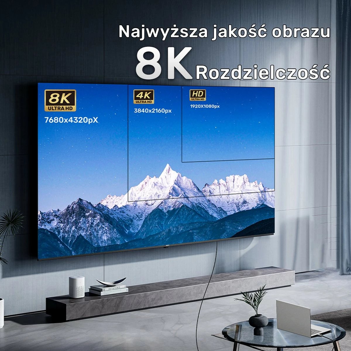 Kabllo HDMI optike Unitek C11085GY03-5M, 8K 120Hz, 5m, e zezë