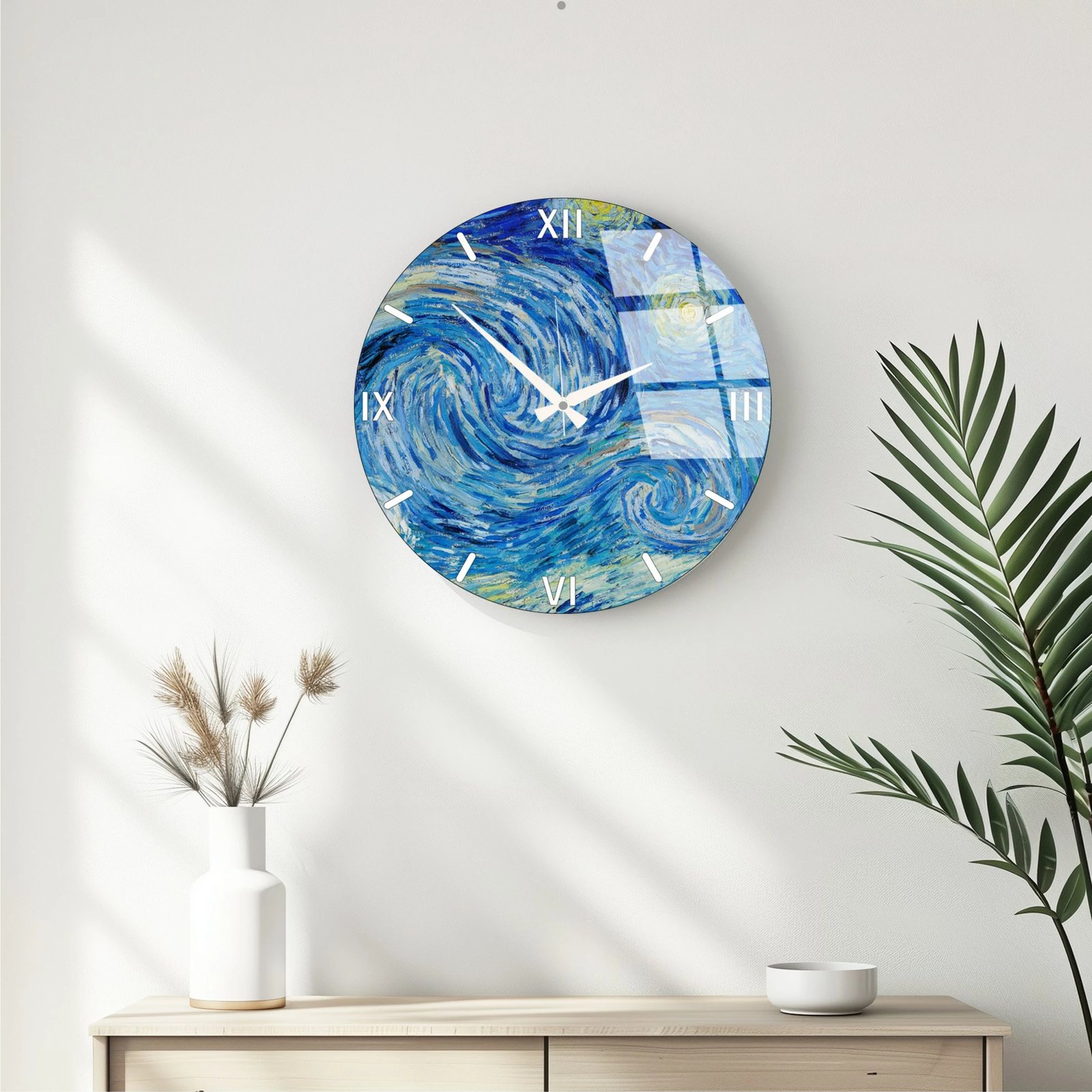 Orë muri dekorative prej qelqi, Wallity, Huhu352, 40x40cm