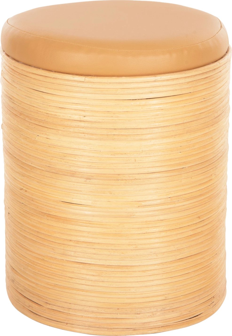 Karrige për bar, natyrale rattan-beige PU sedilje Φ37x47Hcm