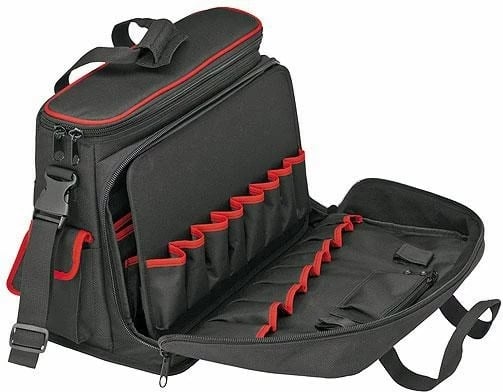Kasë mjetesh Knipex 00 21 10 LE, Poliester, Zi, Kuqe