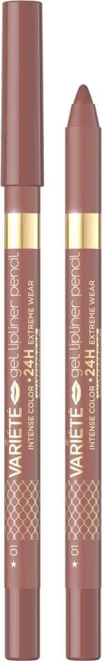 Laps për buzë Eveline Cosmetics Variety Waterproof Gel Lip Contour Pencil 01 për femra, 1 copë, 01