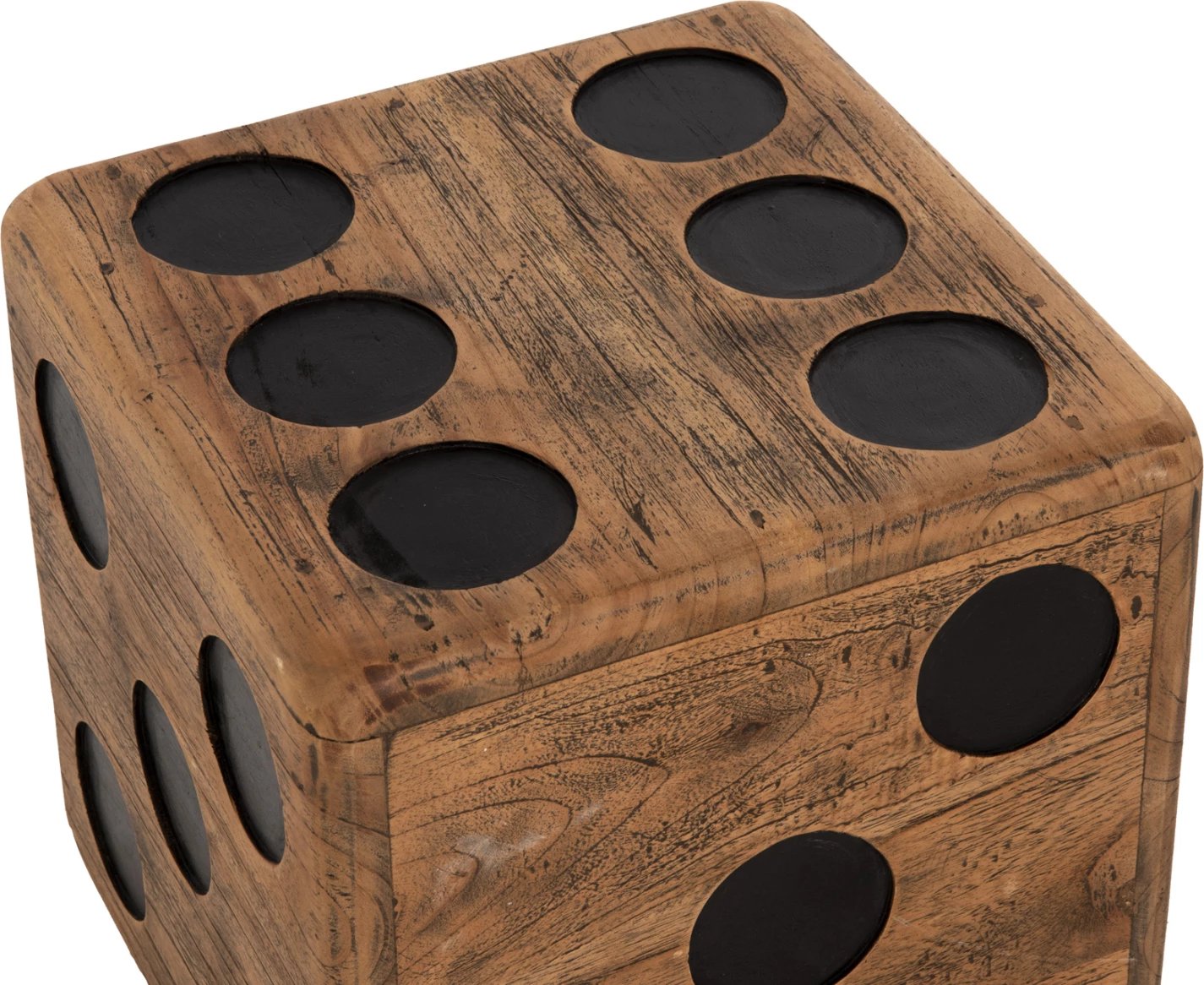 Karrige për bar DICE FH7899, dru teak, ngjyrë arre, 40x40x40 cm