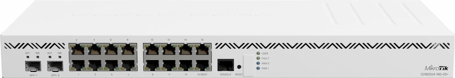 Router MikroTik CCR2004-16G-2S+, 16 porte LAN, 2 SFP+, i zi