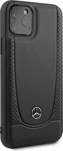 Mbështjellës Mercedes Urban Line për iPhone 11 Pro, Lëkurë, Zi