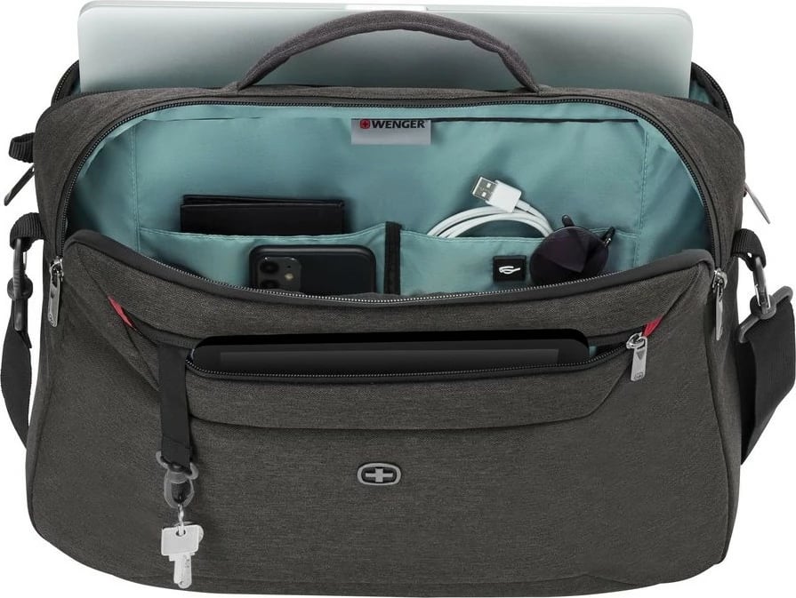 Çantë laptopi Wenger MX Commute 16 inç me rripa shpine, e zezë