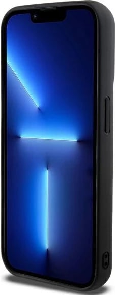 Mbështjellës DKNY për iPhone 15 Pro Max, i zi, Quilted Stack Logo
