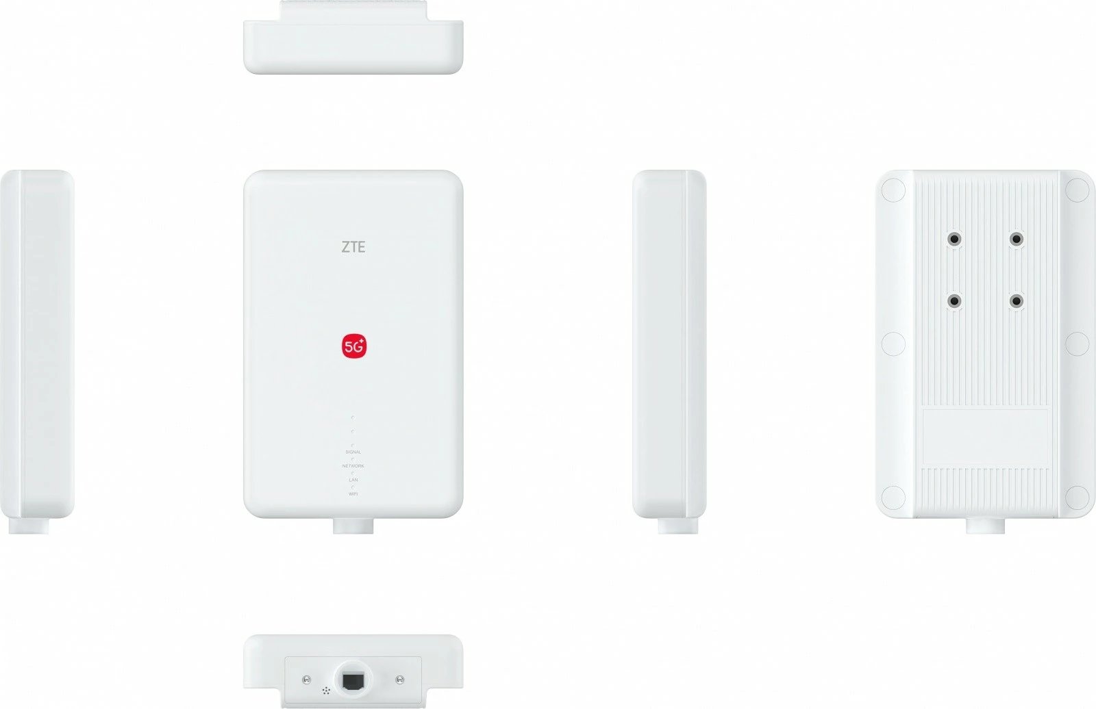 Router ZTE G5 Max Pro 5G-A Wi-Fi 7 3.6 Gb/s 4x4 MIMO IP65 13 dBi 6 antena i bardhë