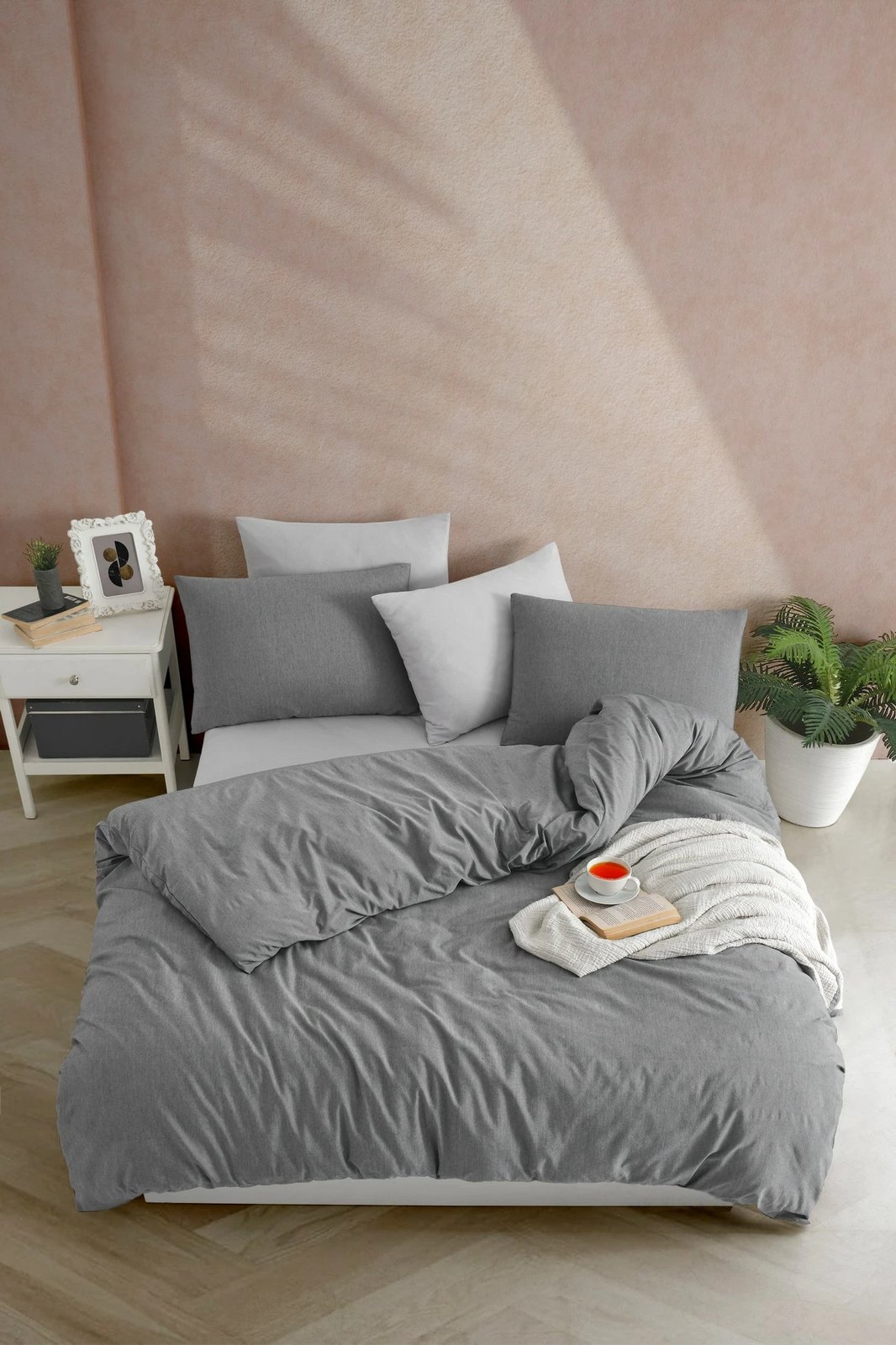 Set mbulesë për jorgan king size, ngjyrë antracit, L'essentiel Set mbulesë për jorgan king size, ngjyrë antracit, L'essentiel