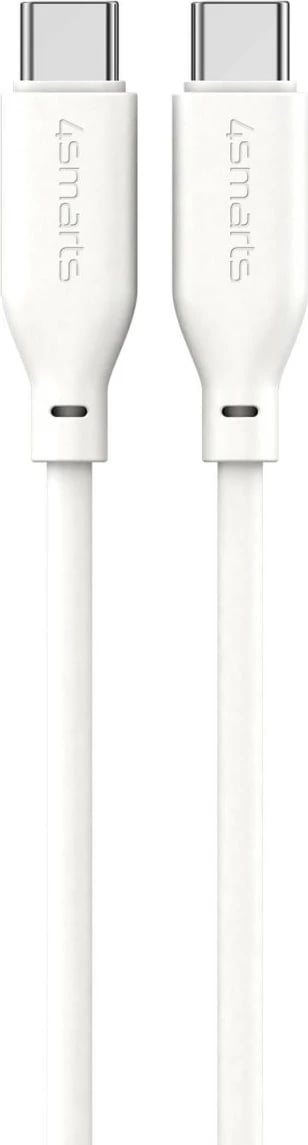 Kabëll USB C në USB C 4smarts 1.5m, Fast Charging, 60W, i bardhë Kabëll USB C në USB C 4smarts 1.5m, Fast Charging, 60W, i bardhë
