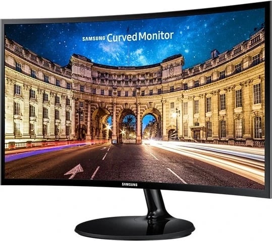 Monitor Samsung LS24C360EAUXEN, 23.5", VA Curved, Full HD, e zezë