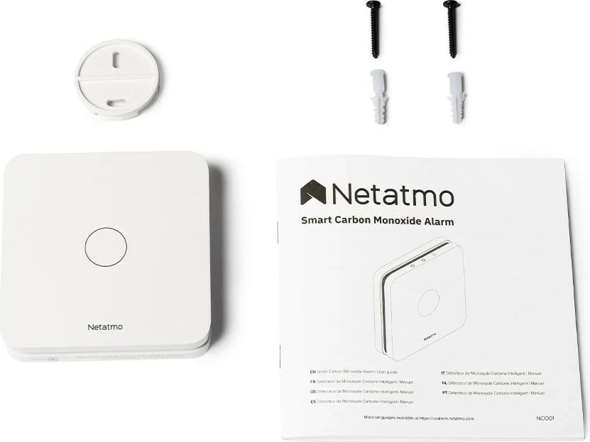 Alarm i mençur për monoksid karboni Netatmo, i bardhë