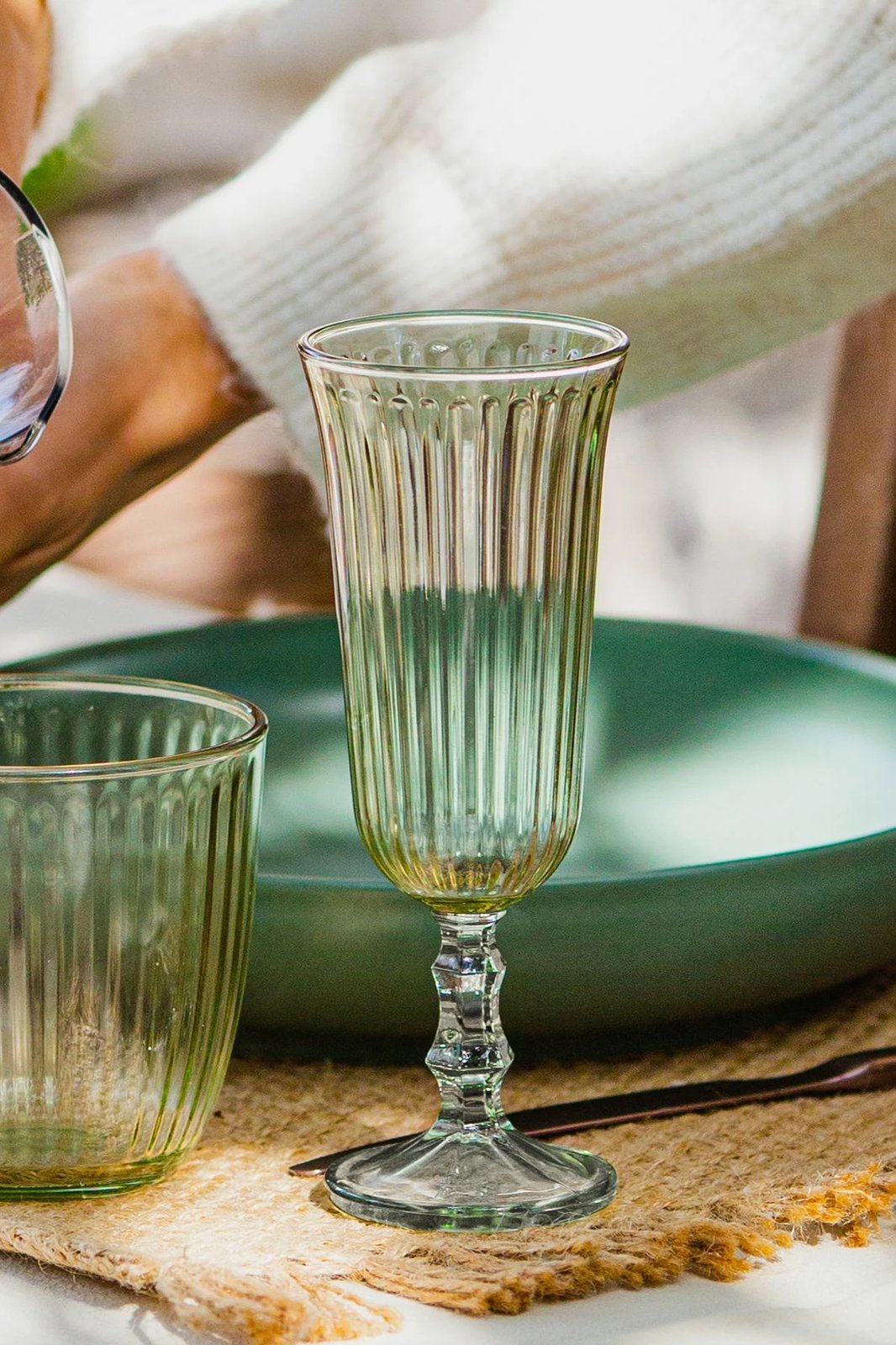 Set gotash prej qelqi (4 copë), Hermia Concept, Splendid 120, ngjyrë e gjelbër