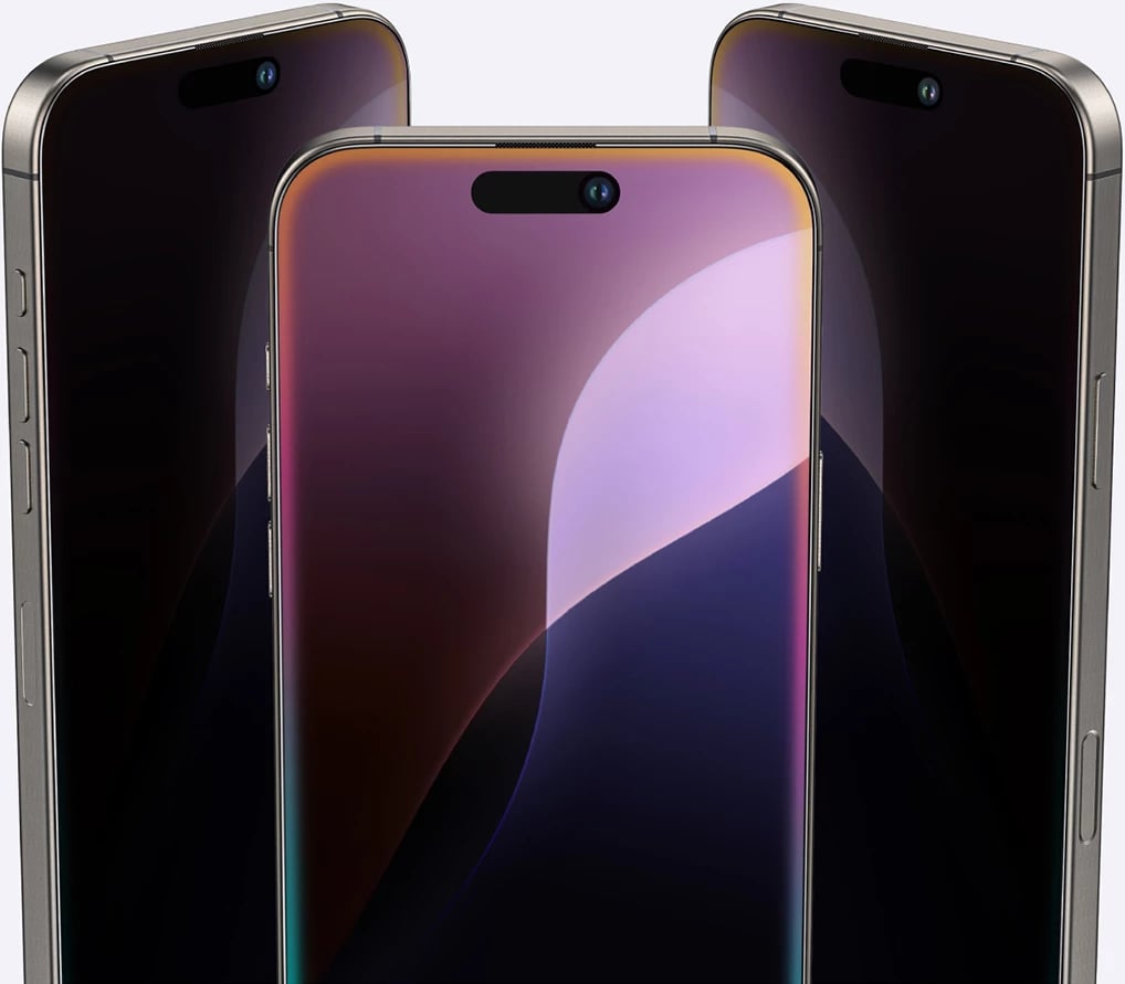 Xham privatësie AmazingThing Titan Privacy Glass për iPhone 16 Plus, i temperuar, i errët