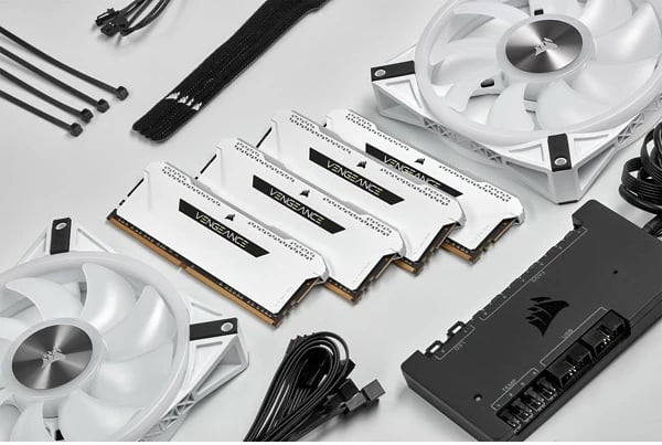 RAM Memorje Corsair Vengeance RGB 16GB (2x8GB) DDR4 3600MHz e bardhë