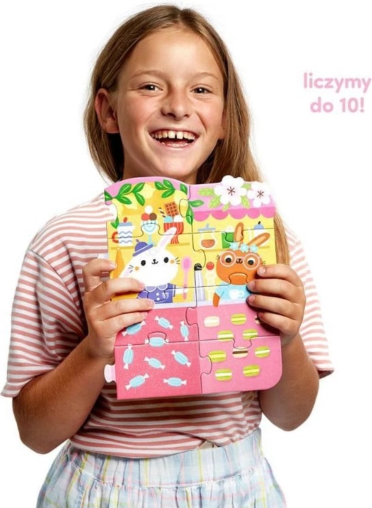 Puzzle edukativ CzuCzu Number Bunnies, 40 pjesë, për fëmijë, shumëngjyrësh