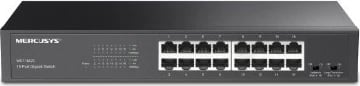 Switch Mercusys MS116GS 16 porta Gigabit RJ45, Desktop/Rackmount, metal, fanless, i zi