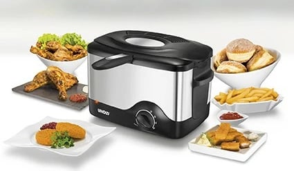 Fritezë Unold 58615, 0.5 kg, 1.5 L, 190 °C, e zezë, çelik inox