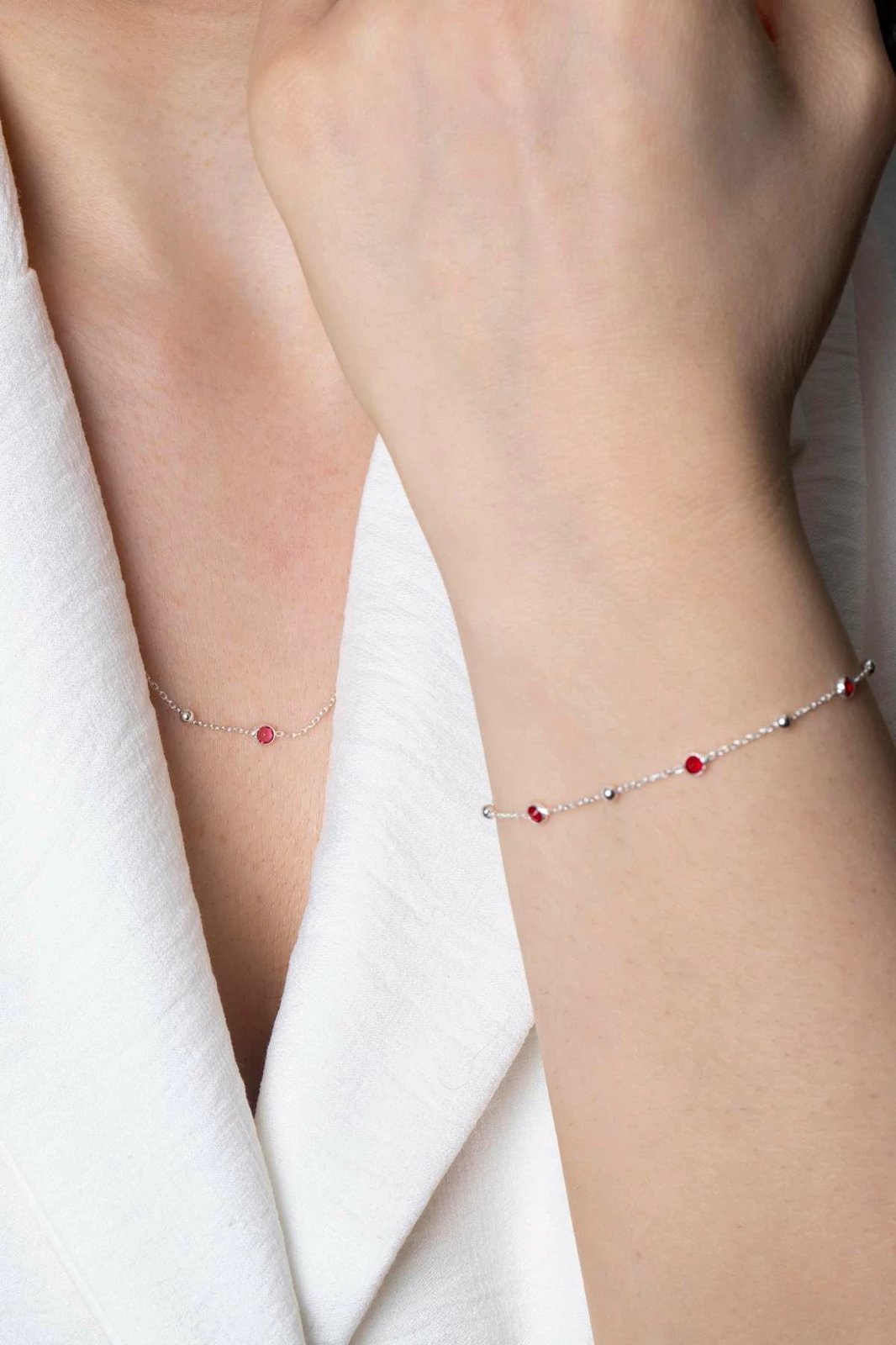 Byzylyk argjendi Jumeon, gurë të kuq, TFNY65233