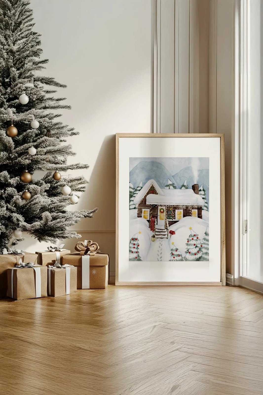 Pikturë dekorative me kornizë, Wallity, shumëngjyrëshe, Nwyearsngmdl106, 33x48cm