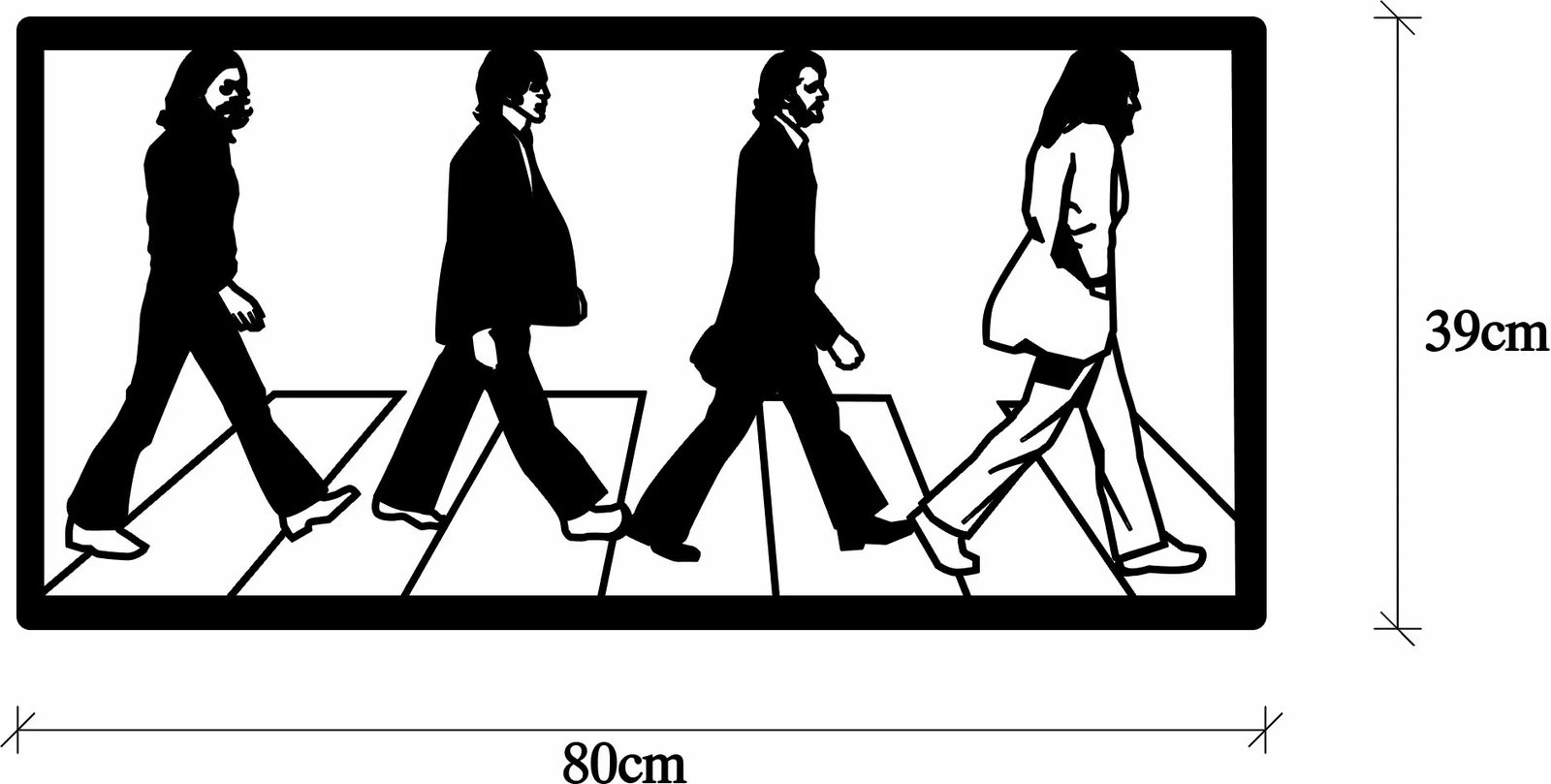 Aksesor dekorativ metalik për mur, Wallity, The Beatles