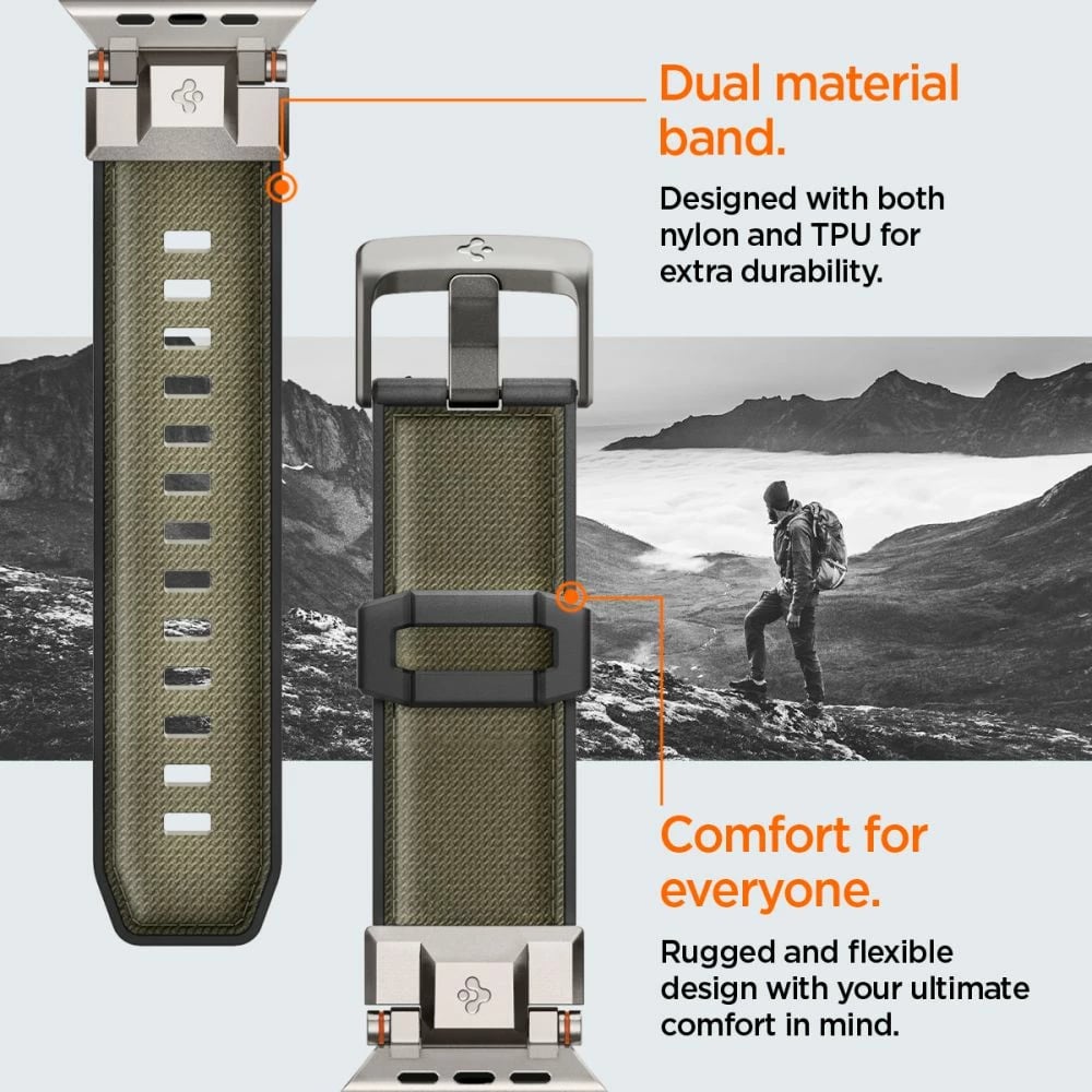 Rrip Spigen DuraPro Armor për Apple Watch 44/45/46/49 mm, Gjelbër