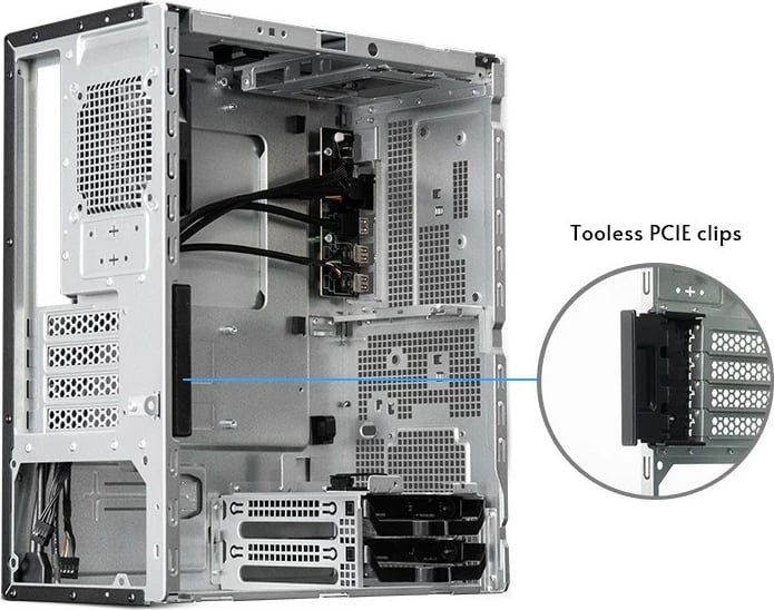 Kasë Chieftec UNI Series BS-20B-OP midi tower, micro ATX/Mini-ITX, e zezë