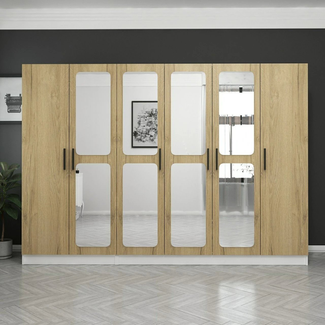 Dollap rrobash, ngjyrë arre, Skye Decor, 3872