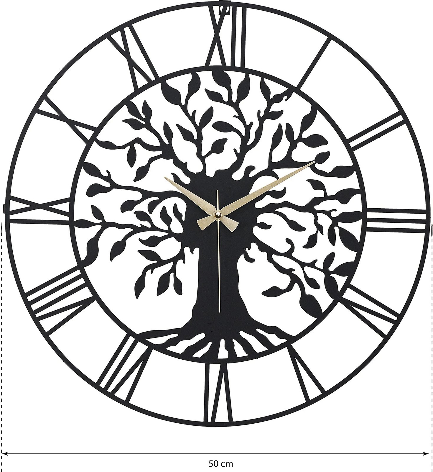 Orë muri dekorative prej metali, Wallity, Vita, e zezë