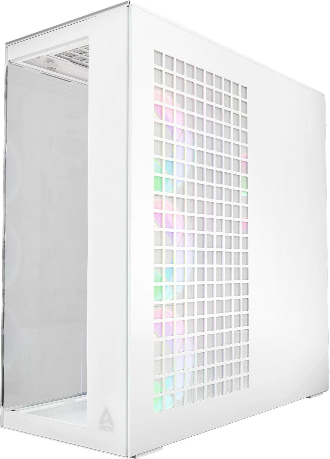 Kasë ARCTIC Xtender, Midi Tower, xham i temperuar, RGB, e bardhë