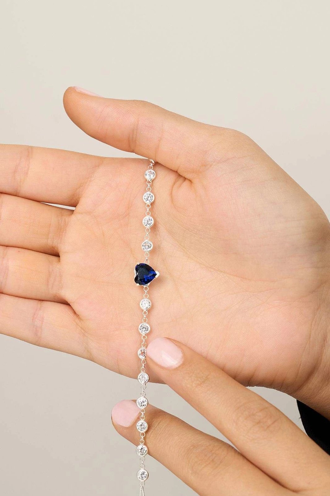 Byzylyk argjendi me zirkon ngjyrë kaltër e errët, Jumeon, TFNY65215Laci