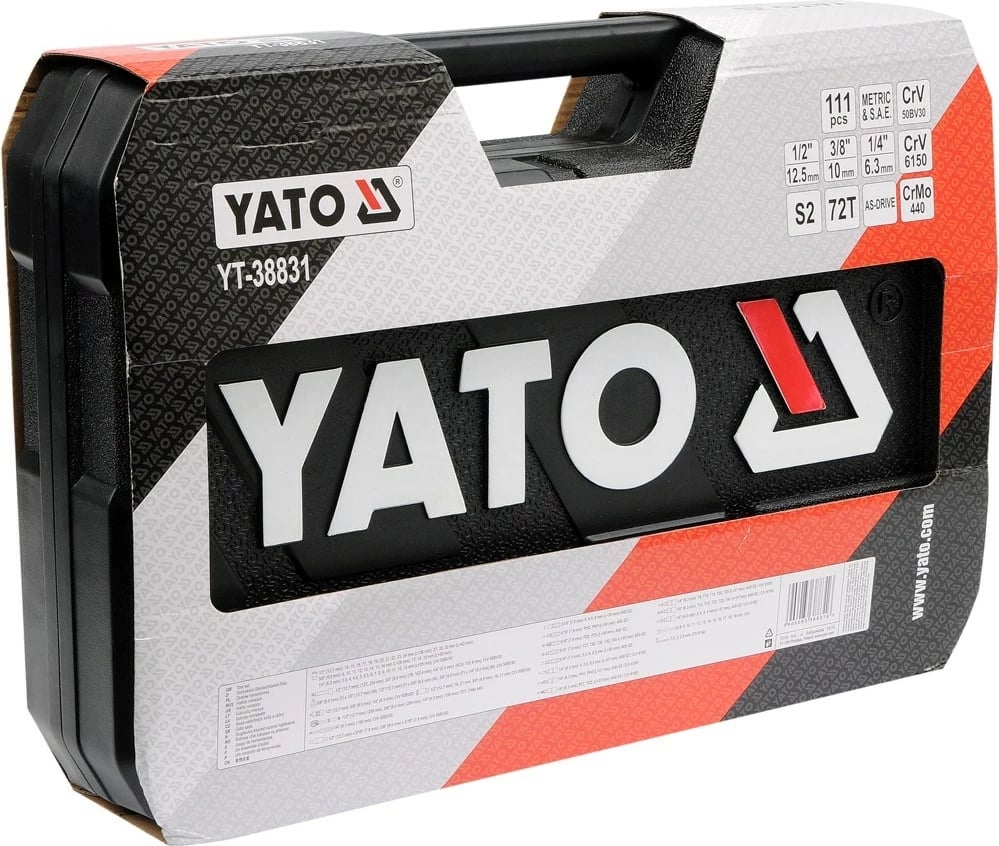 Set mjetesh mekanike YATO YT-38831, 111 pjesë, Ngjyrë e zezë