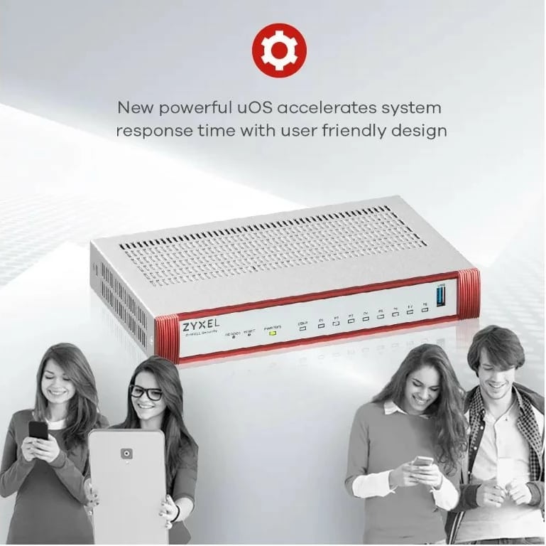 Firewall Zyxel USG Flex 200 USGFLEX200HP-EU0102F, 15000 Mbps, i kuq/argjendtë