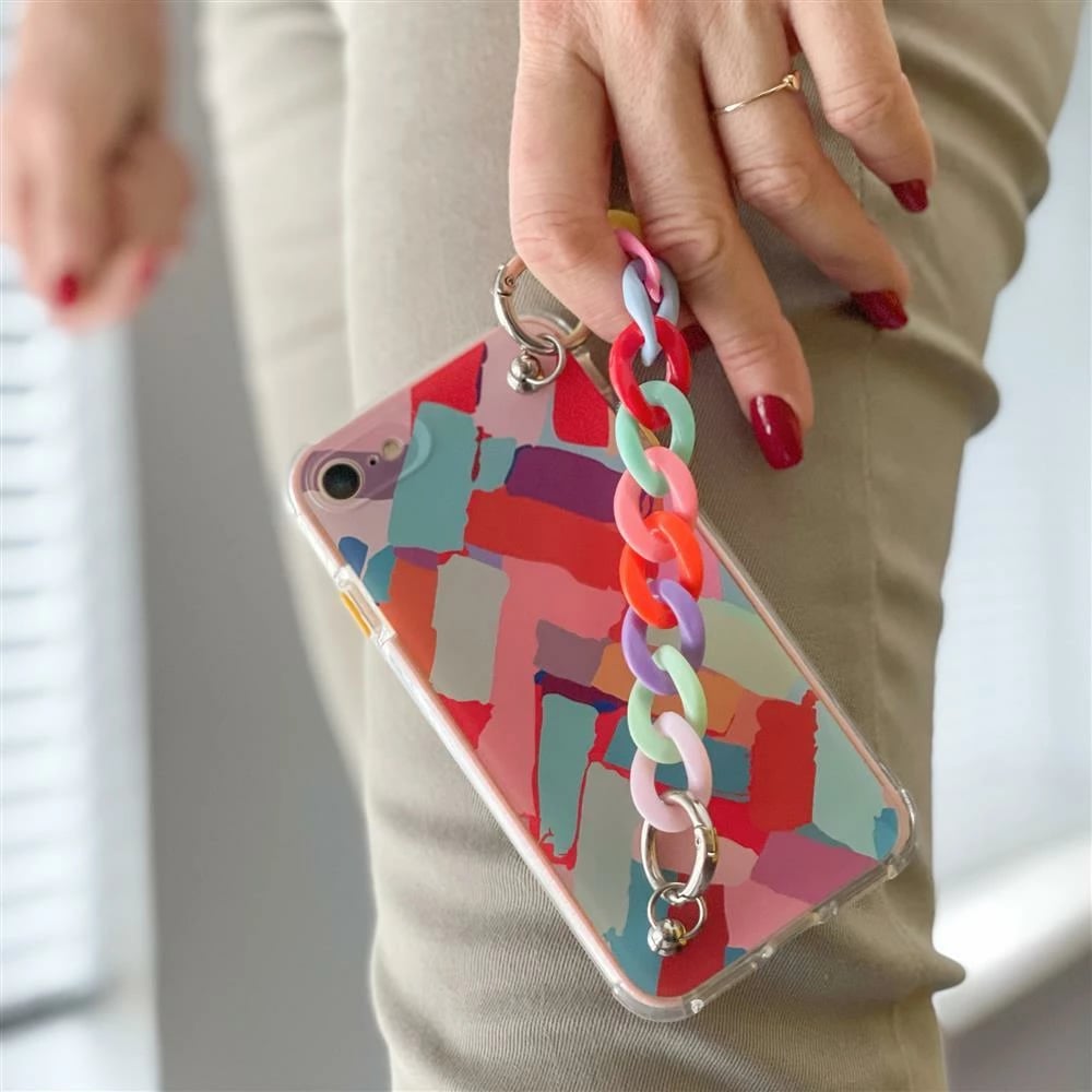 Mbështjellës Hurtel Color Chain Case për Samsung Galaxy A42 5G, me zinxhir shumëngjyrësh