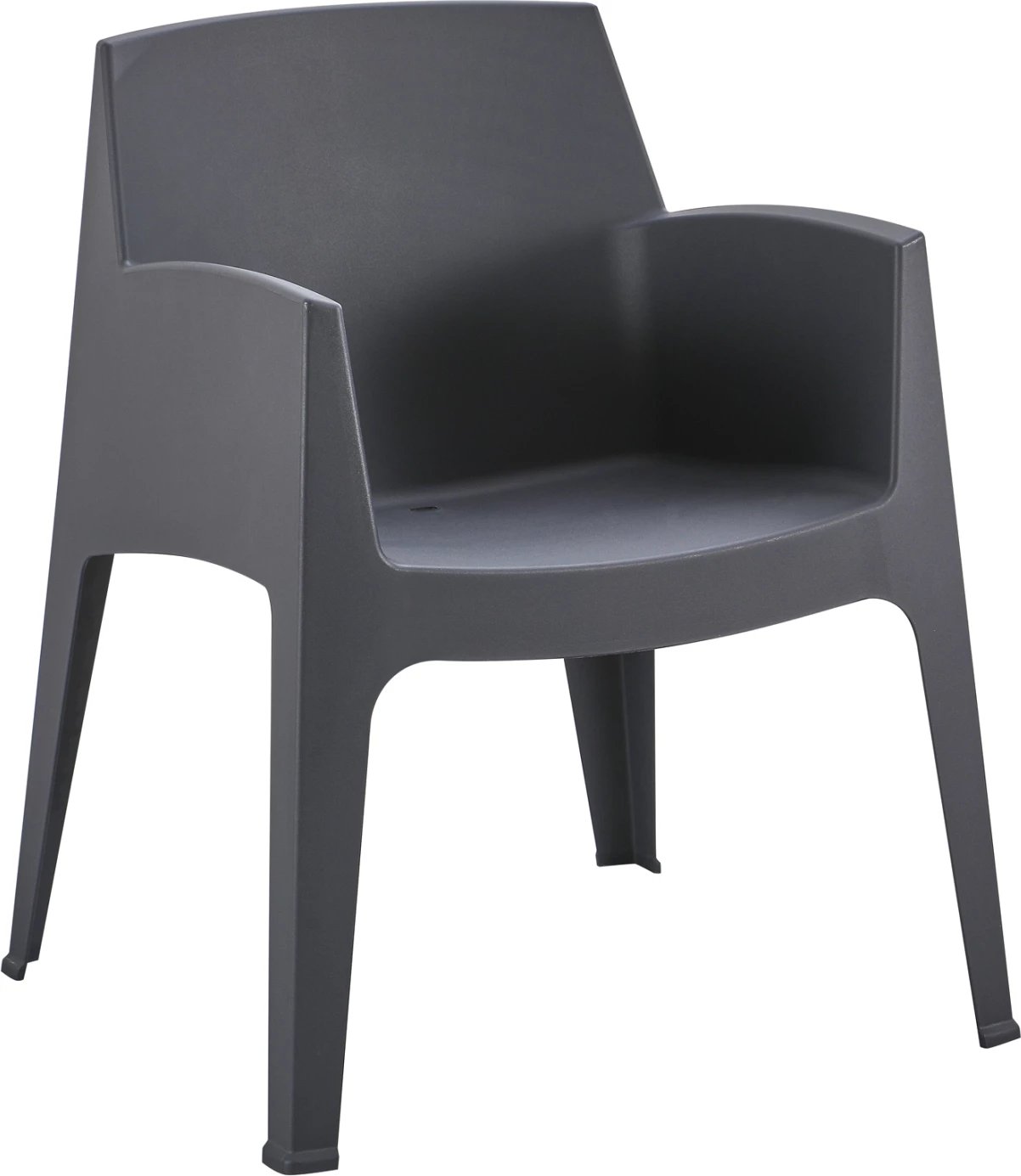 Karrige me mbështetëse krahësh prej polipropileni, ngjyrë gri, SLEEK FH6370.10, 57x56x82.5cm