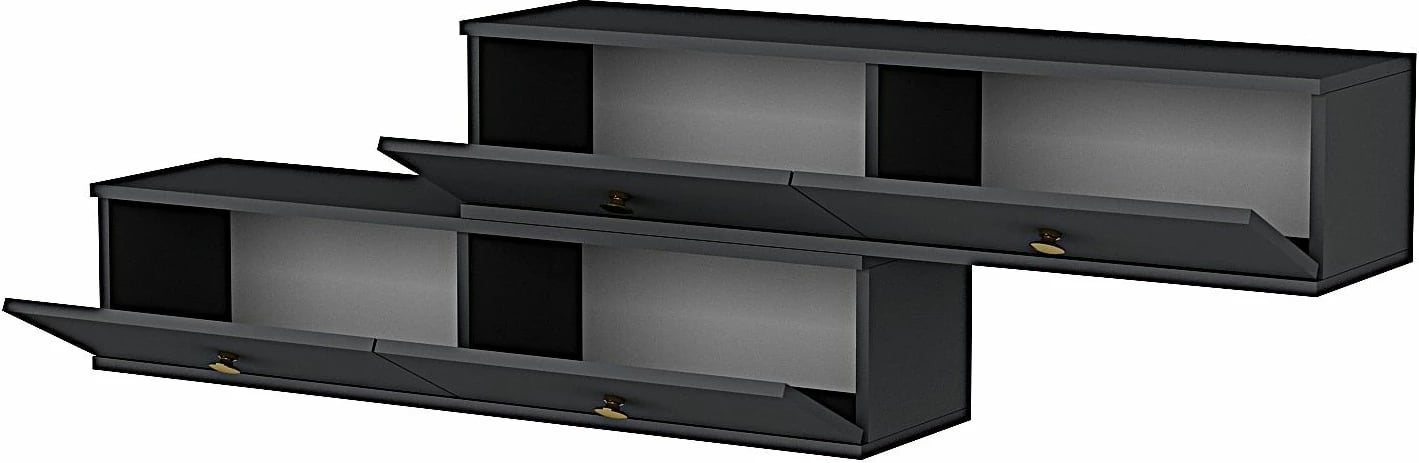 Komodë TV Zuzu Double, ngjyrë antracit, Skye Decor