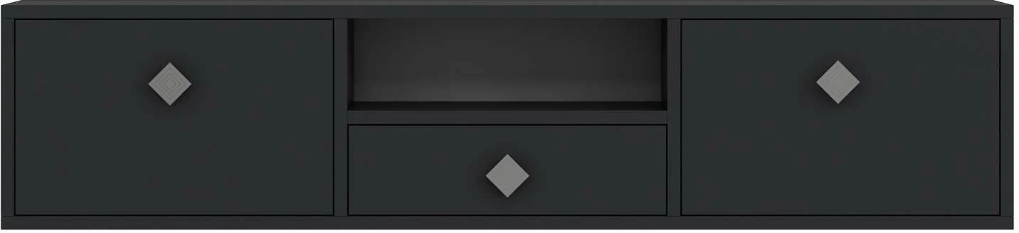 Komodë TV Skye Decor, 1305-DROP-1, antracit, argjend