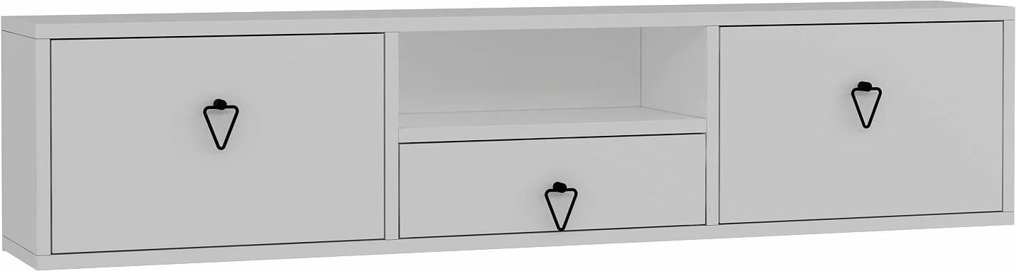 Komodë TV Skye Decor, e bardhë dhe e zezë, 1303-DROP-1