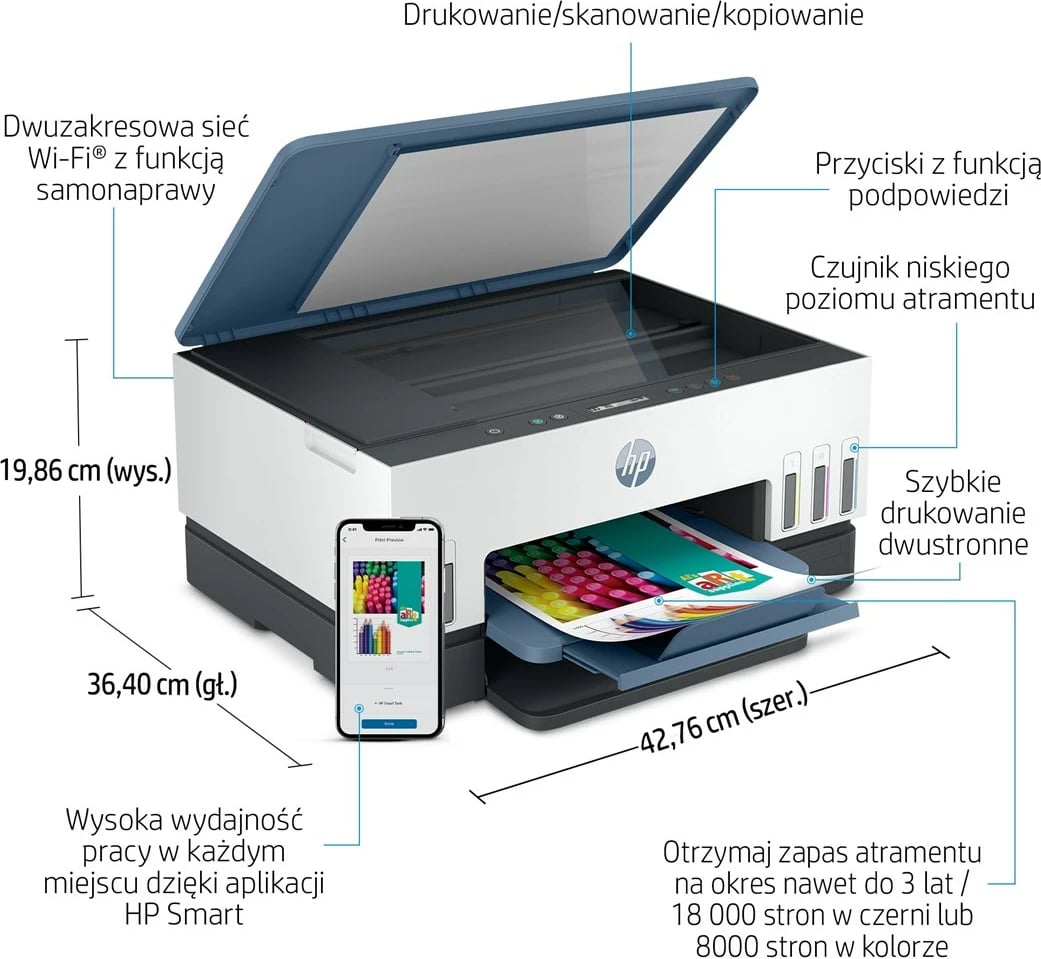 Printer HP Smart Tank 675, 4800 x 1200 DPI