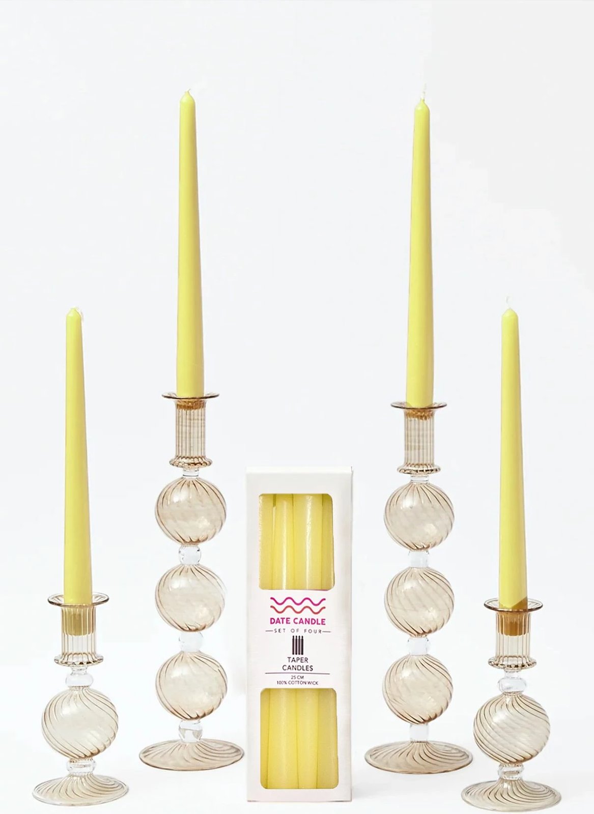 Set qirinjsh (4 copë), Evila Originals, pastel 4, e verdhë