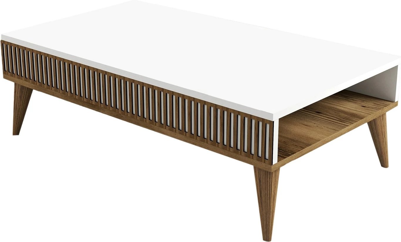 Tavolinë kafeje Hanah Home, Milan, ngjyrë arre dhe e bardhë