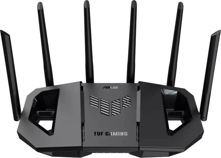 router gaming Asus TUF Gaming BE9400 tri-band WiFi 7 9400 Mbps 4x 2.5G porte USB 3.2 AiMesh 6 antena, e zezë