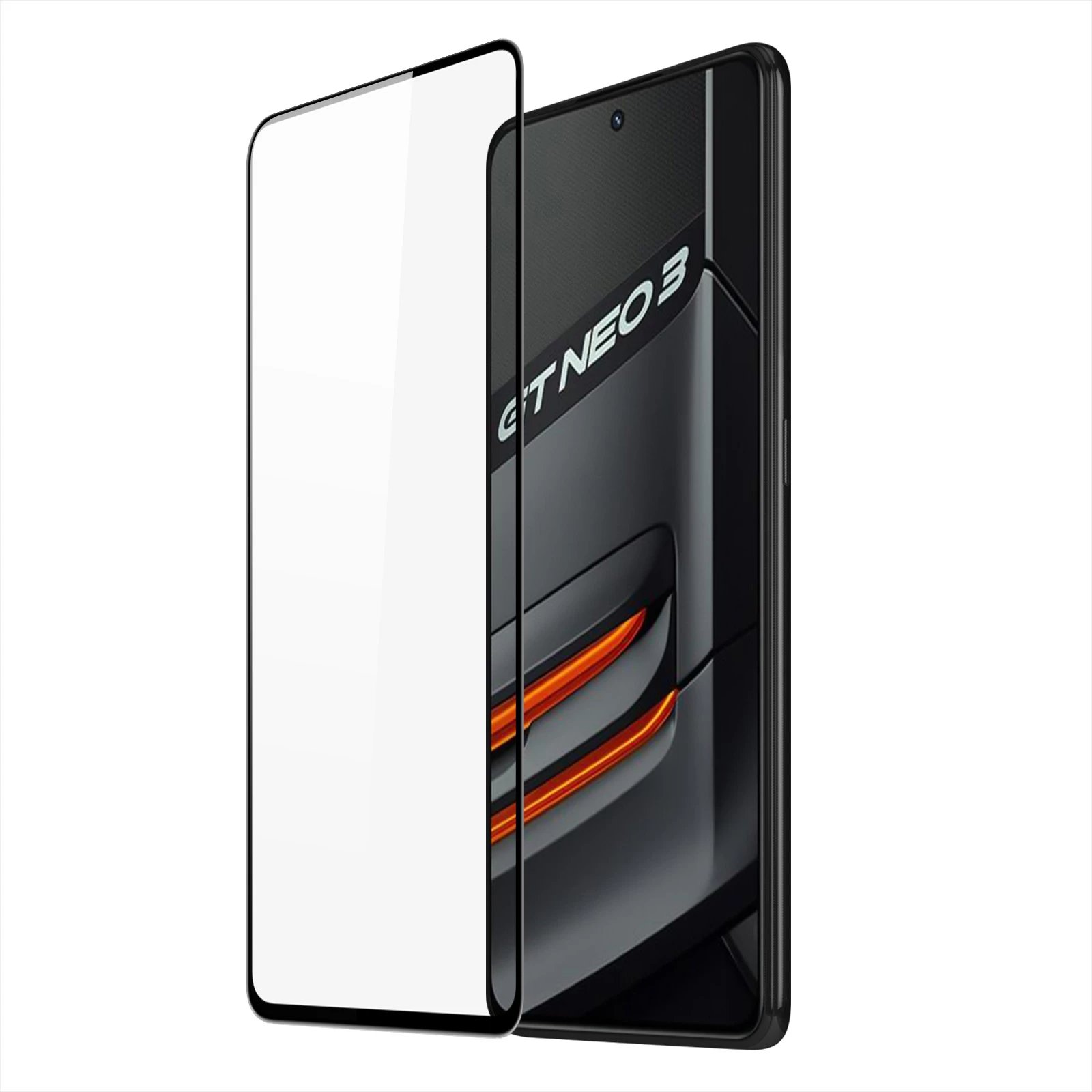 Mbrojtës ekrani xham i temperuar Dux Ducis 9D për Realme GT Neo 3, me kornizë të zezë