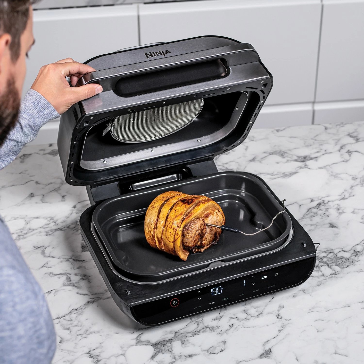 Fritezë me ajër të nxehtë Ninja AG551, 5.7 L, e zezë/gri
