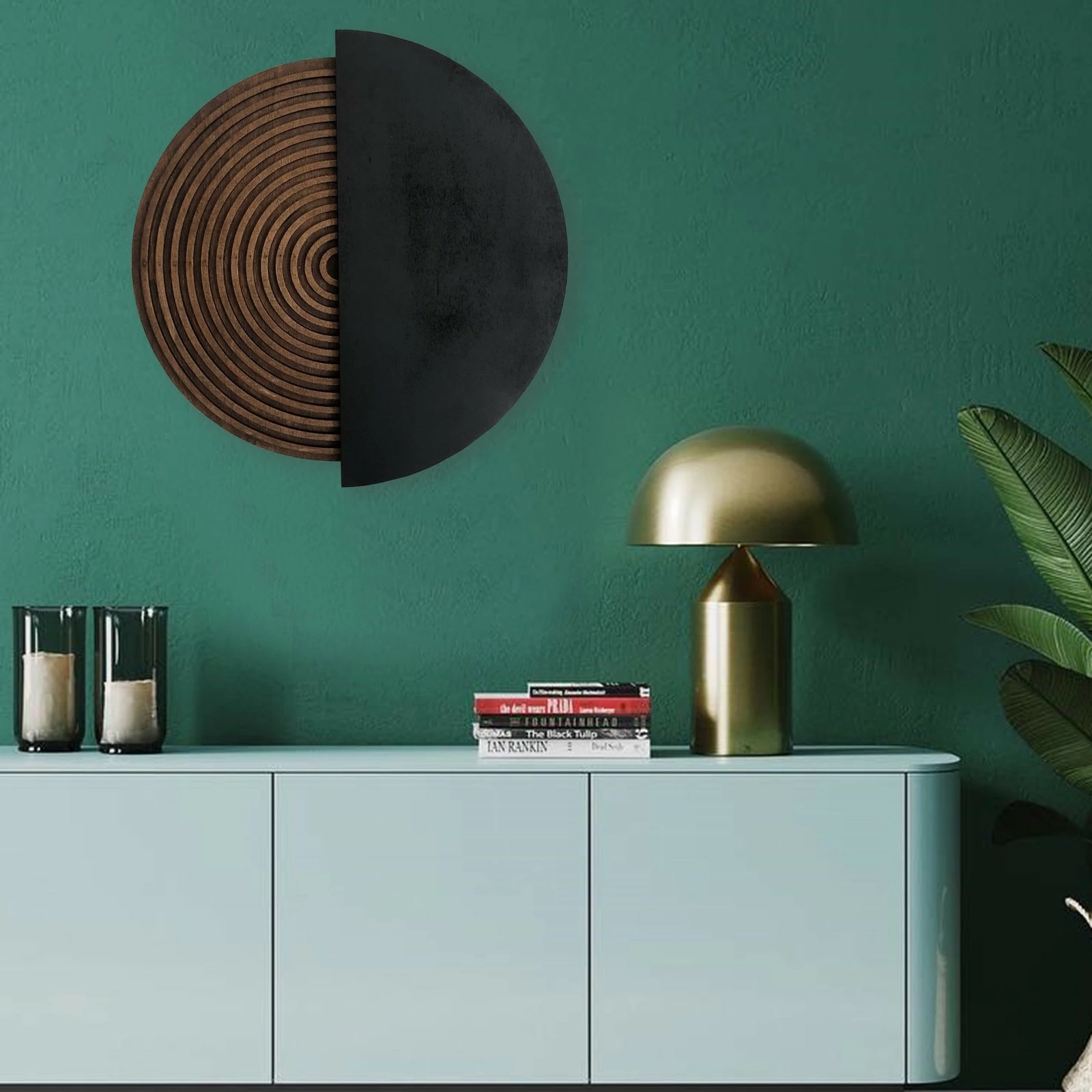 Aksesor dekorativ muri Wallity, ART143, natyral/zi, 50x50cm